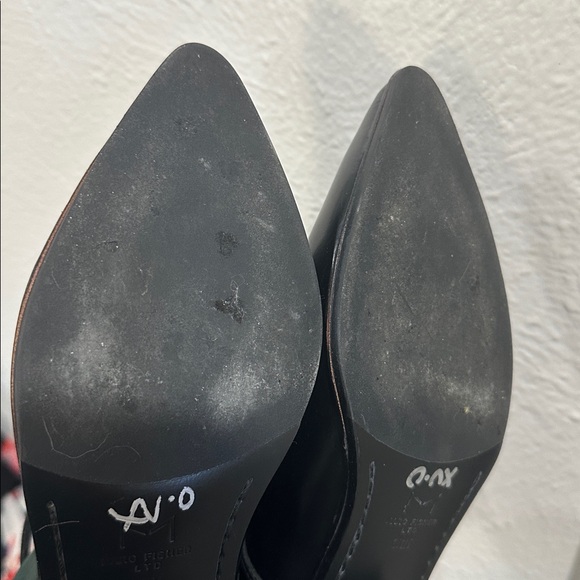 Marc Fisher Black Leather Lace-Up Shoes - Picture 3 of 16